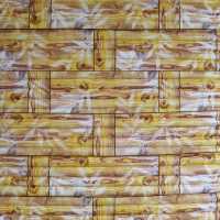 Самоклеюча декоративна 3D панель бамбукова кладка жовта 700x700x8.5мм (056)
