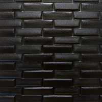 Самоклеюча декоративна 3D панель чорна кладка 700х770х7мм (038)