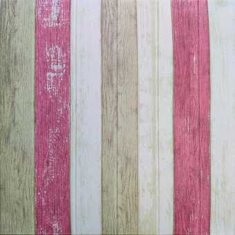 Самоклеюча декоративна 3D панель Ніжно-рожеве дерево 700x700x4мм (381)